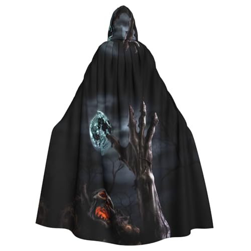 MMSJSBVY Zombie Hand Dark Halloween Hooded Capes, Unisex Robes Capes Halloween Christmas Role Play Costumes Themed Parties And Comic Conventions von MMSJSBVY