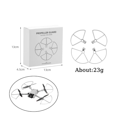 MNCXMOBA Propellerschutz for D-JI Mini 3 Pro, Schnellverschluss-Schutz, Schutzring, Antikollisions-Requisiten, Käfig, leichtes Schutzzubehör (Size : Grey Protector) von MNCXMOBA