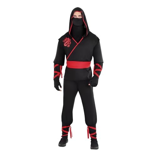 MNPET Ninja-Kostüm für Herren, Ninja-Drachen-Kostüm, Outfit für Erwachsene, Halloween-Kostüme für Verkleidungsparty und Größen von MNPET