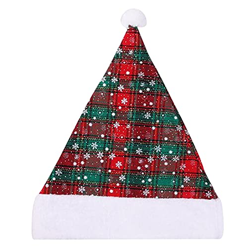 MNRIUOCII Hut dick kariert Ornament Hut Mann Weihnachten Weihnachten Schneeflocke Baseballmützen Cap 944 (C, One Size) von MNRIUOCII