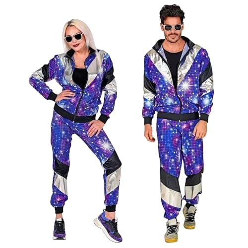 MNSWR 80er Jahre Trainingsanzug Kostüm,Karneval Freizeitkleid 80er Jahre Trainingsanzug Hip Hop Windjacke Sets Disco Hut 80er 90er Jahre Outfit Sportanzug Faschingskostüme Für Erwachsene von MNSWR