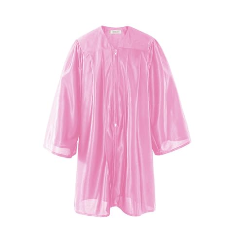 MNSWR Abschluss Kleid,Kinder Talar Doktorhut Bachelor Kostüm Graduation Absolventenfeier Taufe/Klerus Chor Robe für Baby/Junge/Mädchen(Rosa,10-12 Jahre) von MNSWR