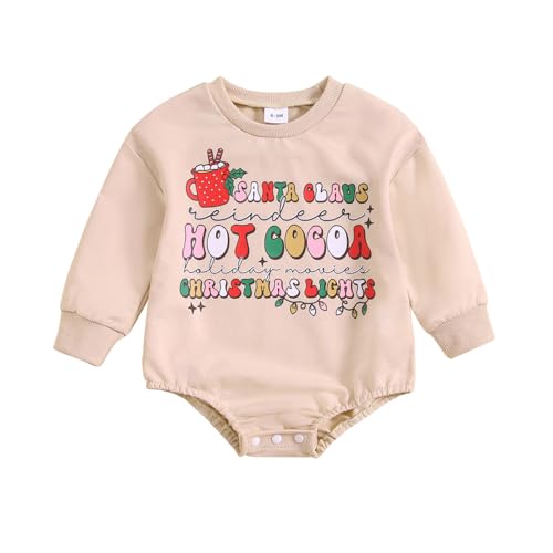 MNSWR - Baby Body langarm Mädchen Junge - Geschenke Christmas - Mein erstes Weihnachten mit Rentier Wichtel Weihnachten,Baby Erstausstattung Neugeborene Mädchen Baby Strampler Jumpsuit Baby Strample von MNSWR