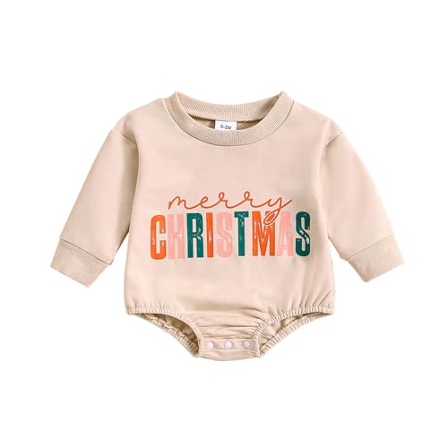 MNSWR - Baby Body langarm Mädchen Junge - Geschenke Christmas - Mein erstes Weihnachten mit Rentier Wichtel Weihnachten,Baby Erstausstattung Neugeborene Mädchen Baby Strampler Jumpsuit Baby Strample von MNSWR