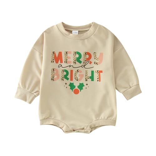 MNSWR Baby Jungen Mädchen Weihnachten Strampler Kapuze Langarm Mein erster Weihnachten Unisex Schlafstrampler Neugeborene Weiche Overall Bodysuit Jumpsuit Kleidung Weihnachten Familien Outfit,Schlaf von MNSWR