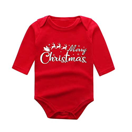 MNSWR Baby Kleinkind Unisex Weihnachtsmann Kostüme Langärmeliges Oberteil + Hose + Socken + Mütze 4-teiliges Anzug-Outfit Mädchen, Jungen, Weihnachtsmannanzug, Cosplay-Kostüm Weihnachten Kinderkostüm von MNSWR