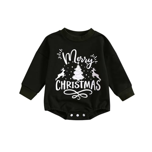 MNSWR Babykleidung Set Weihnachten Baby Jungen Mädchen Kleidung Outfit Langarm Body Strampler + Hose Neugeborene Babyset Weihnachtsoutfit My First Christmas Rot Weihnachten Eltern-Kind Outfit,Babysa von MNSWR