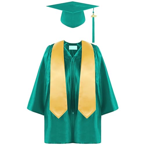 MNSWR Bachelor-Kostüm für Kinder,Schulabschluss Kleider absolvent geschenk Graduation Quaste Abschlussfeiern Robe mit und Jahrgangszahl Vorschule/Kindergarten von MNSWR