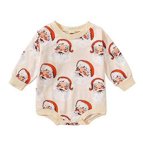 MNSWR Familien Outfit Weihnachten,Baby Erstausstattung Neugeborene Mädchen Baby Strampler Jumpsuit Erstes Weihnachten Baby Bastelset Weihnachten Kinder Weihnachtskostüme Für Kinder Baby Strampler An von MNSWR