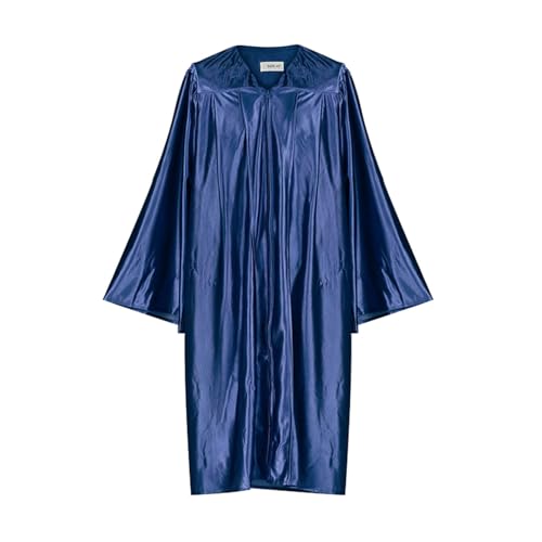 MNSWR Graduation Robe,Absolventen Robe Bachelor Kostüm Abschluss Talar Unisex Abschlussfeier für Hochschule/Abitur/Bachelor/Master(Marine,48) von MNSWR