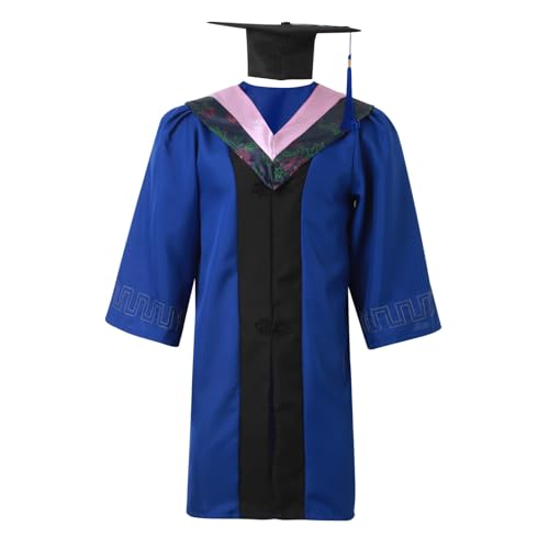 MNSWR Graduation Robe,Uni Abschluss Kleid Bachelor Kostüm Abschlussmütze und Talar Unisex Abschlussfeier für Hochschule/Abitur/Bachelor/Master(Rosa,S) von MNSWR