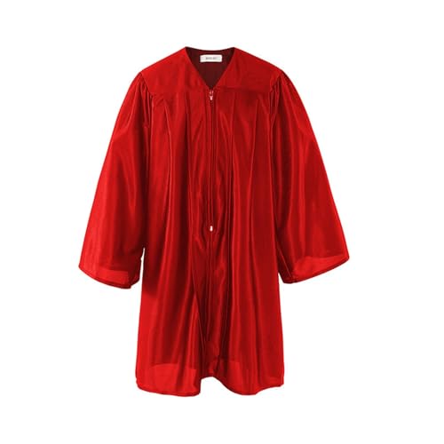 MNSWR Graduation Set,Robe Kinder Abschluss Bachelor Kostüm Class Of 2025 Abschlussfeier Robe mit Quaste und Jahrgangszahl für Vorschule/Kindergarten(Rot,8-9 Jahre) von MNSWR