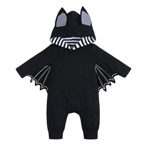 MNSWR Halloween Kostüm Kinder, Fledermaus Umhang Kinder, mit 1*Kürbis Tasche, 1*Hexenhut und 10*Halloween Tattoo, für Halloween Party Kinder, Geeignet für Höhe 90-150cm Mädchen Jungen Kinder Halloween von MNSWR