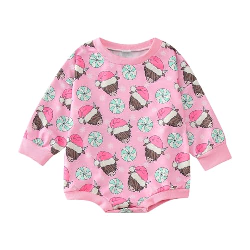 MNSWR Jungen Mädchen Langarm Weihnachten Outfits,Strampler Neugeborene Mädchen Strampler Gittergewebe Walkoverall Baby Weihnachten Strampler Baby Weihnachten Kostüm Rentier Kinder Winter-Strampler F von MNSWR