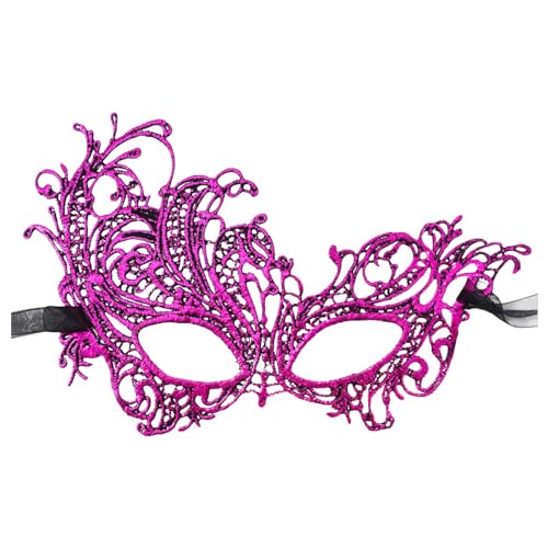 MNSWR Karneval Black Masquerade Mask,Unisex Gesichtslose Maske Kopfmaske Karneval Maske Damen Gesichtsmaske Aus Spitze Maskenball Maske Damen Phantom Der Oper Maske Karneval Schwarze Maske Maskenkarne von MNSWR