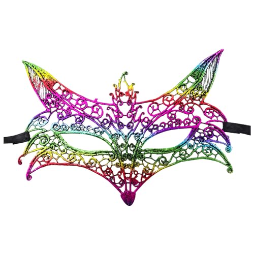 MNSWR Karneval Damen Maske,Cat Woman Maske Venezianische Maske Damen Schwarz Halbmaske Karneval Herren Paare Maskenball Maske Venezianische Karnevalsmaske Schwarze Maske Karneval Spitze Karnevalmaske, von MNSWR