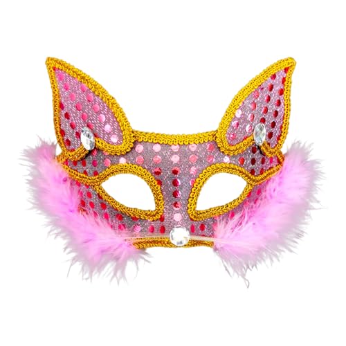 MNSWR Karneval Maske Gesicht Verkleidung,Maske Maskenball Männer Venezianische Masken Set Schwarz Spitze Maske Damen,cp Maske,Rosa von MNSWR