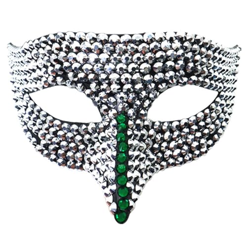 MNSWR Karneval Maske für Maskenball,Maskenball Damen Venezianische Narr-Maske Faschingsmasken,Neue hochwertige diamantbesetzte Halbgesichtsmaske Adlerschnabel Maske Abschlussball Party Mode Augenklapp von MNSWR