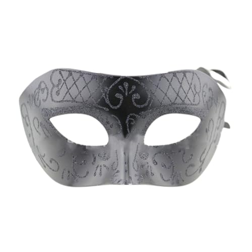 MNSWR Karneval Maskerade Ball Maske,Damen Maskenball mit Federmaske Venezianische Narr-Maske Masken Maskenball,Karneval Party Maskerade Halbgesicht Herren Damen Venezianische Karneval Masken Cosplay M von MNSWR