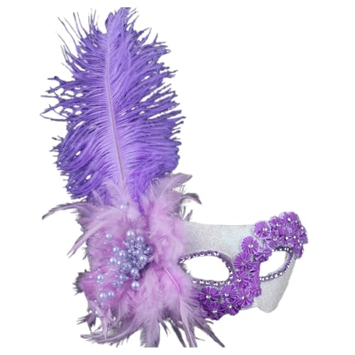 MNSWR Karneval Maskerade Ball Maske,Maskenball Herren Venezianische Masken Paar Augenmaske,Karneval Maske,Lila von MNSWR