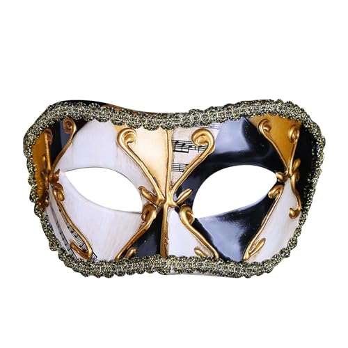 MNSWR Karneval Maskerade Ball Maske,Maskenball Maske Venezianische Maske Schwarz Maske Gesicht Kostüm,Prom Party Maske Geisterfest Maske Venezianische Weihnachtsmaske cos,Schwarz von MNSWR