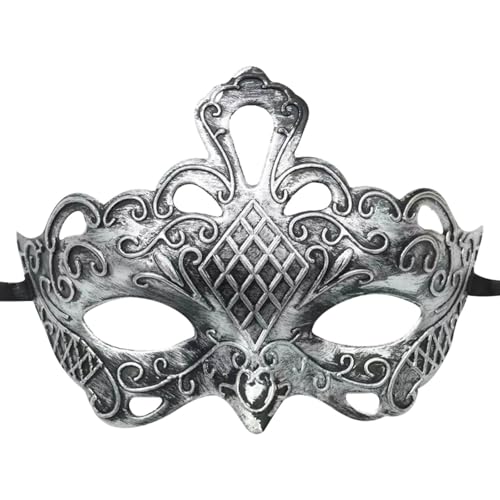 MNSWR Karneval Phantom Der Oper Maske,Maskenball Maske Venezianische Maske Karneval Masken Ball Masken,Karneval Prom Party Maske Prinz Prinzessin Maskerade Maske Performance Requisiten,Hellgrau von MNSWR