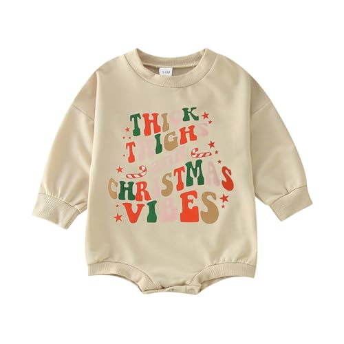 MNSWR Mein Erstes Weihnachten,Weihnachtsoutfit Baby Mädchen Baby Strampler Baby Kostüm Wichtel Weihnachten Schlafanzug Baby Weihnachten Strampler Baby Erstes Weihnachten,Weihnachten Strampler Baby N von MNSWR