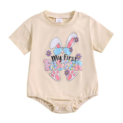 MNSWR Ostern Baby Erstausstattung Neugeborene,Ostern Hühner Kostüme Strampler Neugeborene Junge Newborn Baby Set Kleidung Baby Neugeborene Mädchen Baby Anziehsachen Junge Hasen Kostüm Overall von MNSWR