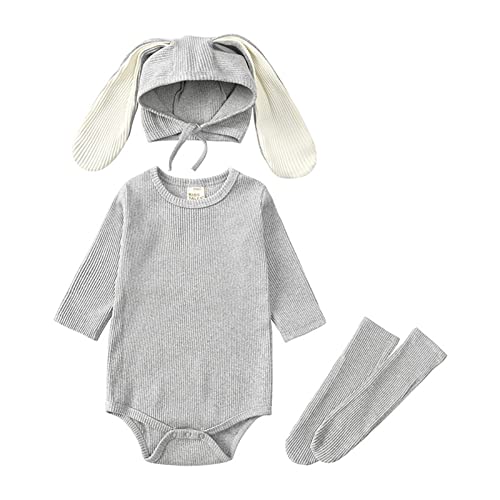 MNSWR Ostern Baby Kleidung Jungen,Baby Ostern Outfit Baby Strampler Bedrucken Baby Strumpfhose Babysachen Mädchen Baby Set Junge Osterhase Kostüm Kinder von MNSWR