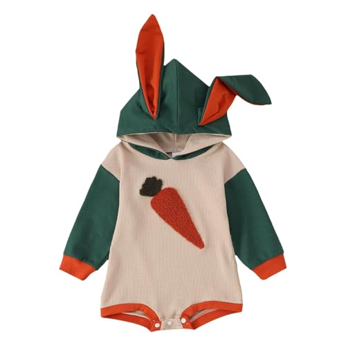 MNSWR Ostern Baby Kleidung Mädchen,Ostern Hase Kostüm Strampler Bunny Baby Outfit Carters Mädchen Baby Klamotten Junge Hasen Kostüm Overall von MNSWR