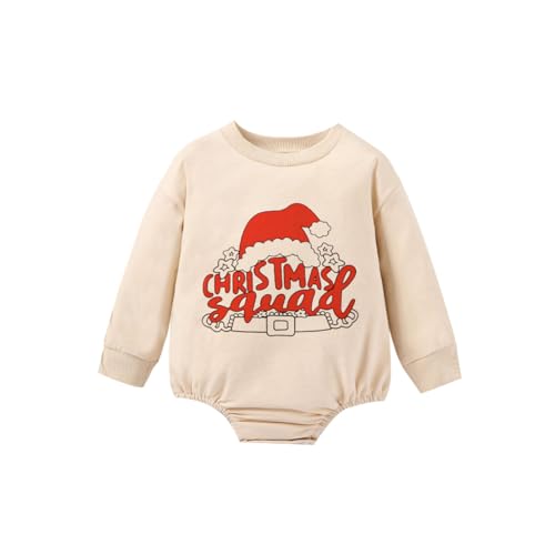 MNSWR Outfit Weihnachten,Baby Set Mädchen Stretch Langarm Strampler Weihnachtsmann Kostüm Baby Baby Weihnachtsoutfit Pyjama Baby Neugeborenes Baby Mädchen Weihnachten Strampler Weihnachten Strampler von MNSWR