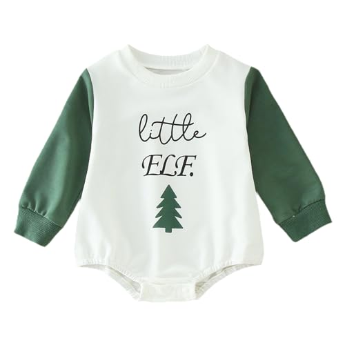 MNSWR Weihnachten Eltern-Kind Outfit,Babysachen Neugeborene Baby Strampler Weihnachtsoutfit Baby Mädchen Weihnachten Outfit Baby Hirsch Kostüm Baby Baby Strampler Lustig Mädchen Elf Weihnachten,Baby von MNSWR