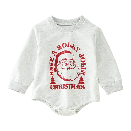 MNSWR Weihnachten Kinder Bodysuits,Babystrampler Mädchen Baby Strampler Neugeborene Mädchen Baby Flannel Strampler Weihnachtsmann Kostüm Nikolaus Kostüm Babystrampler Weihnachten Familien Outfit,Ein von MNSWR