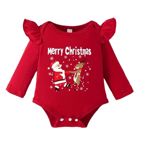 MNSWR Weihnachten Kinderkostüme,Baby Set Mädchen Halloween Strampler Baby Newborn Baby First Christmas Weihnachten Strampler Weihnachten Kostüm Baby Baby Strampler Jumpsuit Weihnachten Hut,Neugebore von MNSWR