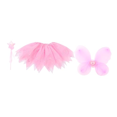 MOBUTOFU Fairy Stick Set Tutu Rock Kinder Schmetterlingsflügel Dress up Kostüme Für Weihnachten von MOBUTOFU