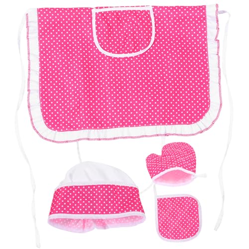 MOBUTOFU Kochschürzen für Jungen und Mädchen 1 Set Kochkostüm-set Mütze Handschuh Matte für Kleinkinder von MOBUTOFU