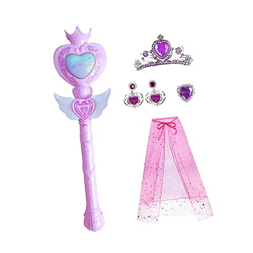 MOBUTOFU 1 Satz Zauberstab Prinzessin Spielzeug Kinder Umhang Kinderspielzeug Für Mädchen Outfit Für Mädchen Das Blitzkostüm Feenkostüm Für Mädchen Fee Cosplay Zubehör Violett Blase von MOBUTOFU