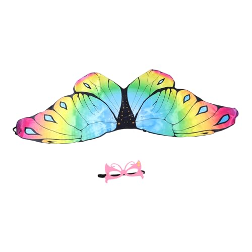 MOBUTOFU Schmetterlingsflügel Umhang Schmetterling Kostüm Flügel Kinder Feenflügel Halloween Kleid Leistung Prop von MOBUTOFU