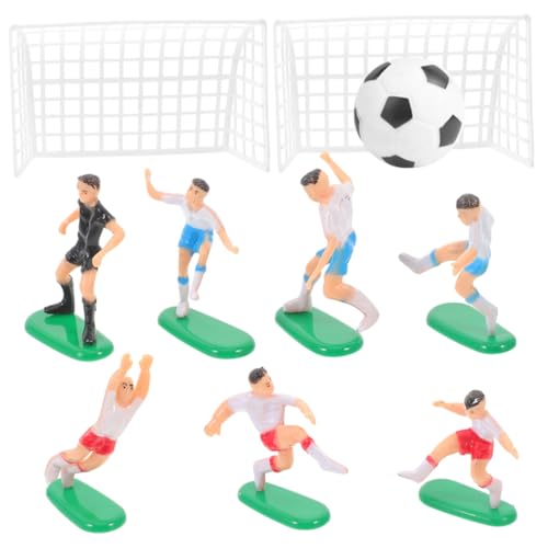 MOBUTOFU 1 Set Fußball Kuchendekoration Kuchendekoration Miniaturen Fußball Kuchendekorationen Kunststoff Miniatur Fußball Mini Fußball Dekorationen Fußballspiel Cupcake von MOBUTOFU