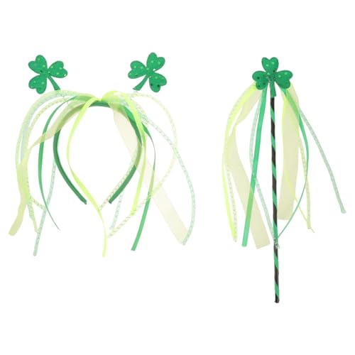 MOBUTOFU 1 Set Irisches Stirnband Feiertags Stirnband St Patrick'S Day Zubehör Cosplay Requisiten Kleeblatt Stirnbänder Damen Haardekoration St Patrick'S Day Kopfschmuck St von MOBUTOFU