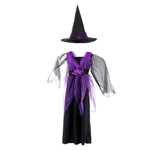 MOBUTOFU 1 Set Kinder Cosplay Kostüme Halloween Stil Mädchen Kleid Mit Hut von MOBUTOFU