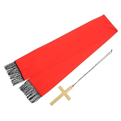 MOBUTOFU 1 Set Priester Kleidung Katholische Kirche Kostüm Priester Kreuz Anhänger Priester Stola Für Herren Kostüm Stoff Kunststoff von MOBUTOFU