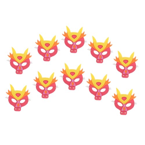 MOBUTOFU 10 Stück Kinder Jahr Des Drachen Maske Lustige Masken Requisite Cosplay Maske Für Kinder Einzigartige Maske Drachen Masken Requisiten Masken Requisite Für Kinder Tiermasken von MOBUTOFU