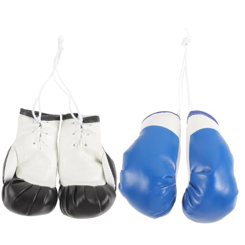 MOBUTOFU 2 Paar schlüsselanhänger boxhandschuhe anhänger schlüsselkette geburtstags mitbringsel verkleidung dekorative kleine Boxhandschuhe Boxhandschuh-Autoanhänger Mini-Boxhandschuh PVC von MOBUTOFU