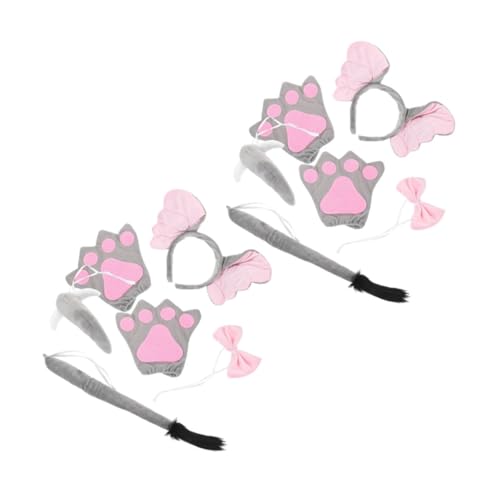 MOBUTOFU 2 Sätze Kinderkostüm Ohren Stirnband Set mit und Pfoten Teiliges Plüsch Tierkostüm Zubehör für Fasching Karneval Kindergeburtstag Party Spielspaß MOBUTOFU 2 Sätze Kinderkostüm Ohren Stirnband Set mit und Pfoten Teiliges Plüsch Tierkostüm Zubehör für Fasching Karneval Kindergeburtstag Party Spielspaß von MOBUTOFU