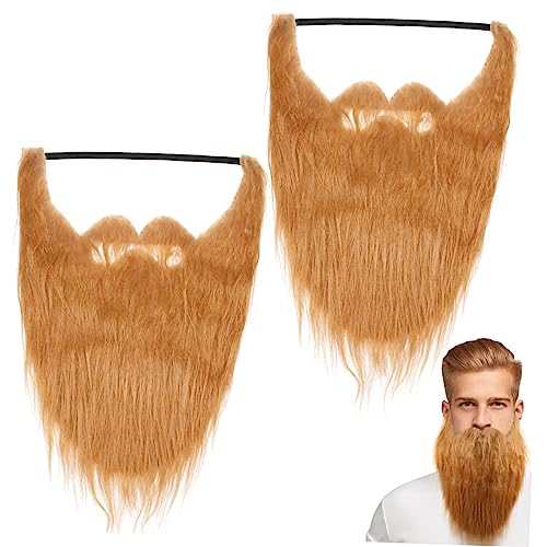 MOBUTOFU Halloween Fake Beard Masken Simulation Schnurrbart Für Kostümparty Cosplay Und Mottopartys Lustige Bartmasken von MOBUTOFU