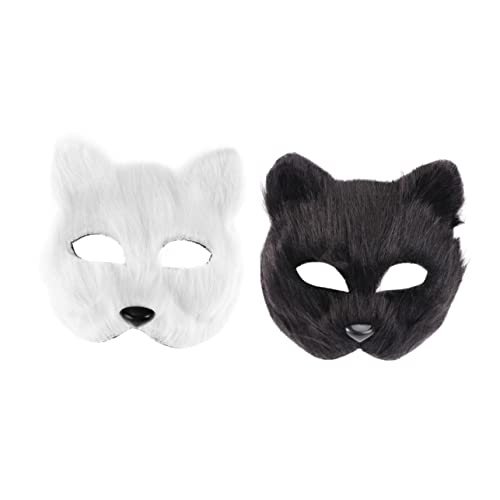 MOBUTOFU 2 Stück Wiederverwendbare Tiermasken Aus Strapazierfähigem Material Dekorative Füchse Masken Für Maskenball Halloween Karneval Und Cosplay Ideal Für Frauen Und Partys von MOBUTOFU