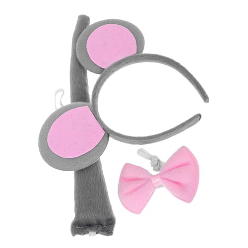 MOBUTOFU 3 Stück Maus Kostüm Set mit Ohr-Haarreifen Schleife und Falschem Weiches Halloween Party Accessoire für Karneval Cosplay Geburtstag und Themen-Events MOBUTOFU 3 Stück Maus Kostüm Set mit Ohr-Haarreifen Schleife und Falschem Weiches Halloween Party Accessoire für Karneval Cosplay Geburtstag und Themen-Events von MOBUTOFU