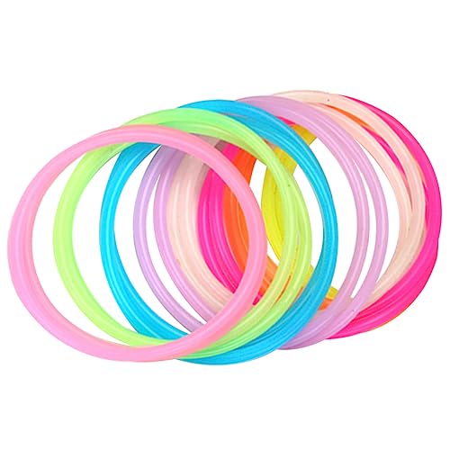 MOBUTOFU 50 Stück Silikonarmband Schmuck Armbänder Leuchtende Spielzeugarmbänder Bulk-armbänder Für Kinder Neon-Armband Retro-armbänder Led-armbänder Leuchtende Armbänder Kieselgel von MOBUTOFU