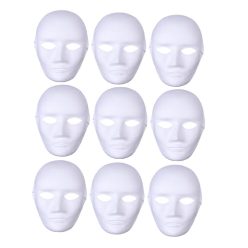 MOBUTOFU 9 Stück Weiße Leere Masken Zum Selbermachen Handbemalte Masken Für Kreative Tiermasken Zum Ausmalen Perfekte Masken Für Fasching Und Maskerade Partys von MOBUTOFU